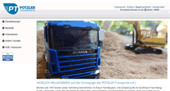 Desktop Screenshot of potzler-transporte.de