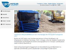 Tablet Screenshot of potzler-transporte.de